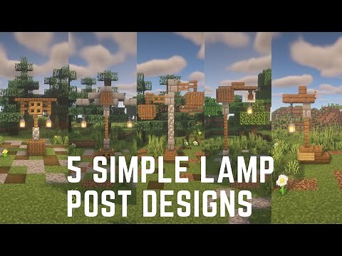Minecraft: 5 Simple Lamp Post Builds (Easy)