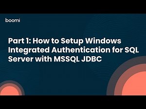 Part 1: How to Setup Windows Integrated Authentication for SQL Server with MSSQL JDBC