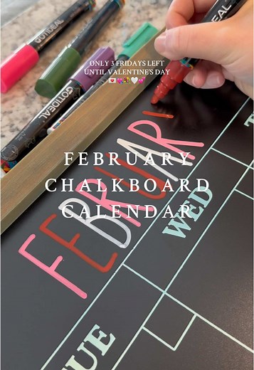 Creative February Chalkboard Calendar Ideas for Valentine's