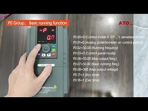 VFD V/F control & vector control settings