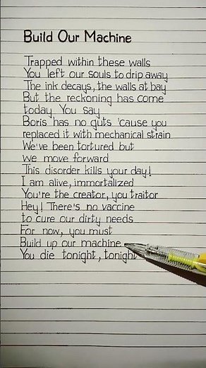 build our machine lyrics #buildourmachine #lyrics