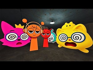 NEXTBOTS CHASE With CONFUSED FAMILY of PinkFong, Hogi, Ninimo, Sprunki Raddy & Oren in Sky 1 l Gmod