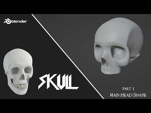 Blender Skull - Part 1 - Main Head Shape | Basic Modeling Course (No Sculpt!)