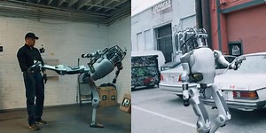 The viral video of a 'Boston Dynamics' robot fighting back against humans is completely fake