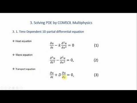 4-Solving time-dependent 1D PDE by COMSOL Multiphysics
