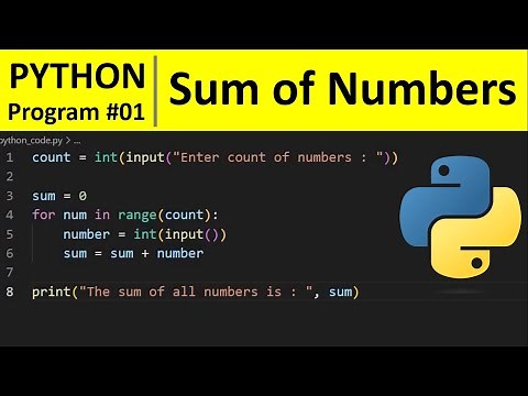Python Program #1 - Find Sum of Numbers Entered by User