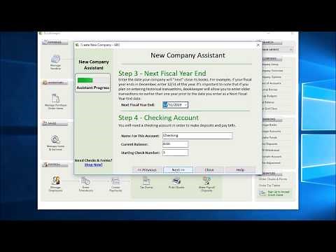 Avanquest Bookkeeper - Company Setup