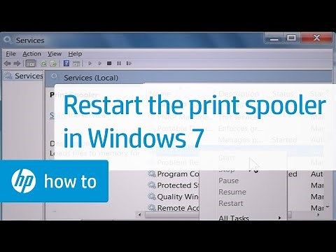 Restart the Print Spooler in Windows 7 | HP
