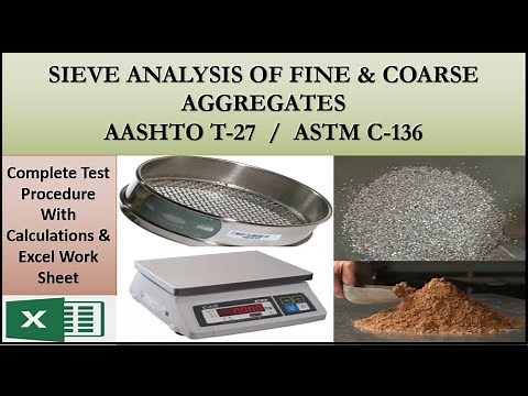 Sieve Analysis of Fine & Coarse Aggregate ASTM C136 AASHTO T-27