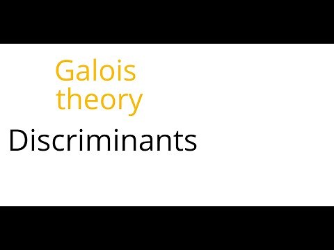 Galois theory: Discriminants