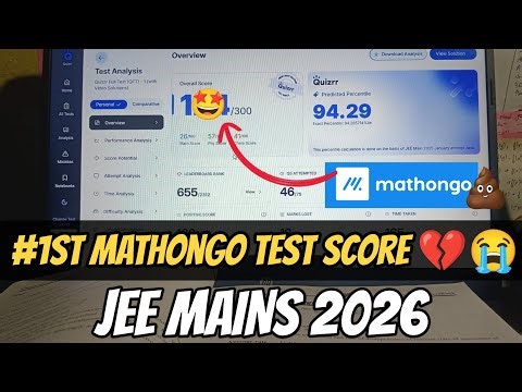 1st Full Syllabus Test Mathongo💔😭 | 40 Days Left In Jee Mains