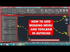 HOW TO RECOVER ALL MENUS AND TOOLBARS IN AUTOCAD | AUTOCAD TUTORIALS