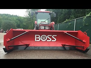 BOSS Skid Steer Box Plow, SK Snow Pusher Walk Around Information