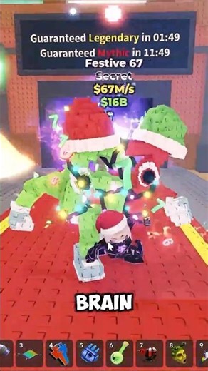 Here's the code to get the new festive 67 in the North Pole update in steal a brainrot.