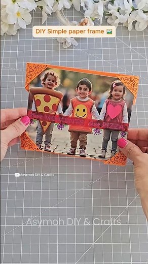 Simple Paper Folding Creates This Stunning Frame 🤩 #diycrafts #crafts #shorts
