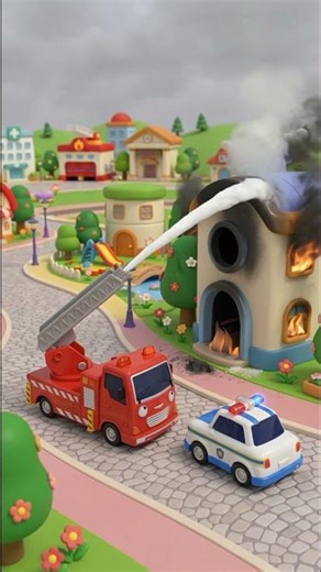 🔥🚒There's a fire! Fire truck puts out the flames! #tayo #tayoenglish
