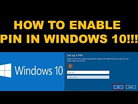 HOW TO ENABLE PIN ON SIGN ON FOR WINDOWS 10