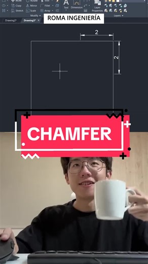 CHAMFER #autocad #autocadtips #autocadtutorial