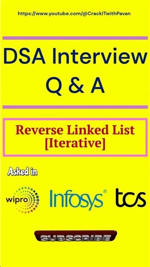 Reverse Linked List 🧠#ytshorts #shorts #ytshortsindia