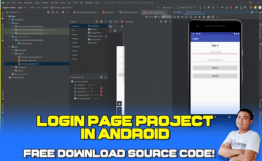 Login Page in Android Studio Source Code