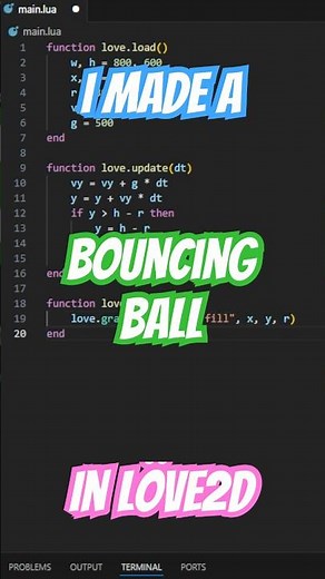 👨‍💻🤓 I Made a Bouncing Ball With Just 20 Lines of Code