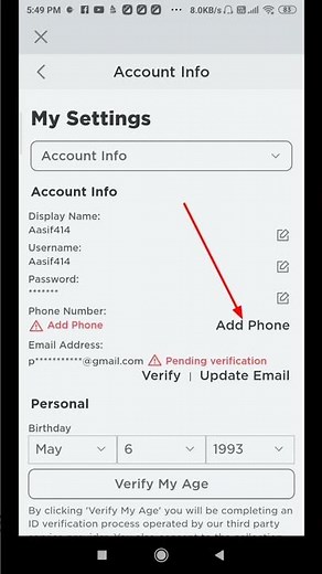 How to add phone number in your Roblox account (2023)