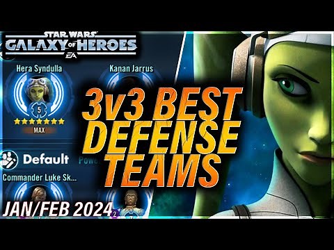 BEST 3v3 DEFENSE TEAMS (January 2024) #swgoh #gac #3v3 #galaxyofheroes #starwars