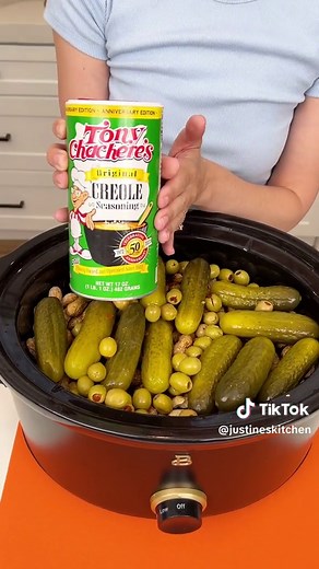 Easy Crockpot Snack Recipe with Pickles and Peanuts