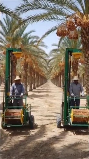 Modern Date Harvesting in Palm Farms | Advanced Agricultural Technology