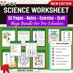 53 pages Science Worksheets for Kindergarten Homeschool,science Printables,science Preschool,prek Science,teacher Resources,science Workbook - Etsy