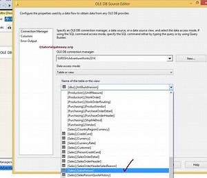 OLE DB Source in SSIS