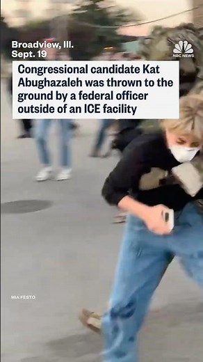 Congressional candidate thrown to the ground by a federal officer outside of an ICE Facility