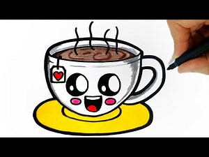 HOW TO DRAW A CUP OF TEA | DRAWING CUP OF COFFEE