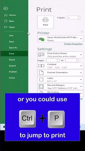 How to print Excel in Landscape in Windows #shorts
