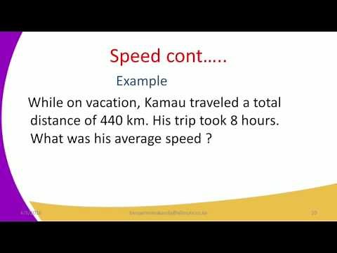 Form 3 Physics Lesson 1 Linear Motion