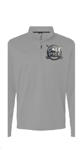 Best-seller: Adidas A401 Lightweight Quarter-Zip Pullover Golf Pigs 3D