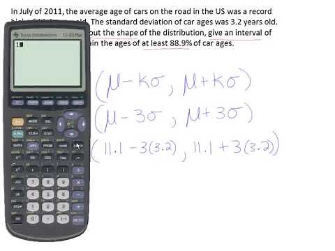 Using Chebyshev's Theorem to Find an Interval Given a Percentage