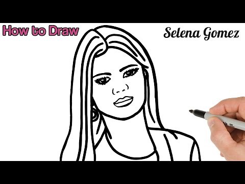 How to Draw Selena Gomez Easy Art Tutorial