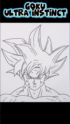 How To Draw Goku Ultra Instinct | Dragon Ball Super #shorts #dbs #gokuultrainstinct #drawing