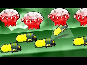 Alien UFO Bugs Attack an Insect Larvae Colony in Swarm Queen!