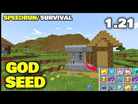 Best Minecraft 1.21.8 Seed – 3 Villages, Diamonds, Loot Near Spawn! [Java Edition]
