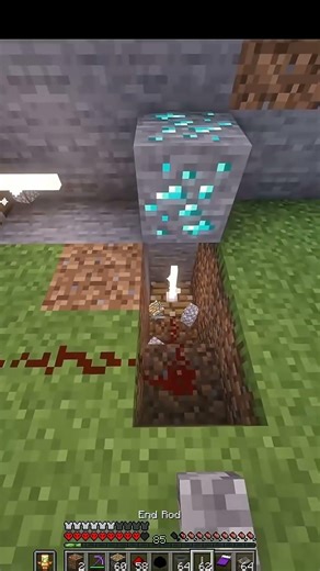 This End Rod Trick Gives Unlimited Diamonds #minecraft #shorts #hacks