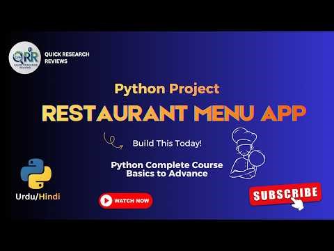 Build a Restaurant Menu App in Python | Beginner Friendly Project (Urdu/Hindi)