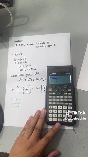CalTech Gauss-Seidel Iteration Numerical Method #calculusbhie #calculusb #fyp #foryou #gaussseidel #engineering #numericalmethod #calculatortechniques
