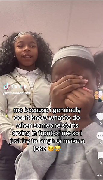 chat i didn’t actually make her cry 😂 | laughing in peoples face