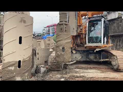 Complete Process of Bored Pile Construction using Rotary Drill Rig