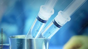 Surgery tools in Operation room. Hospital surgery tools