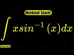Integration by Parts + Trig Sub! Integral of x*arcsin(x) dx