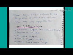 Database Interfaces - lecture18/DBMS