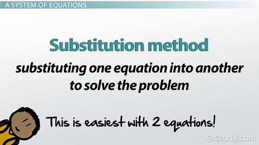 Solving Systems of Equations by Substitution | Steps & Examples